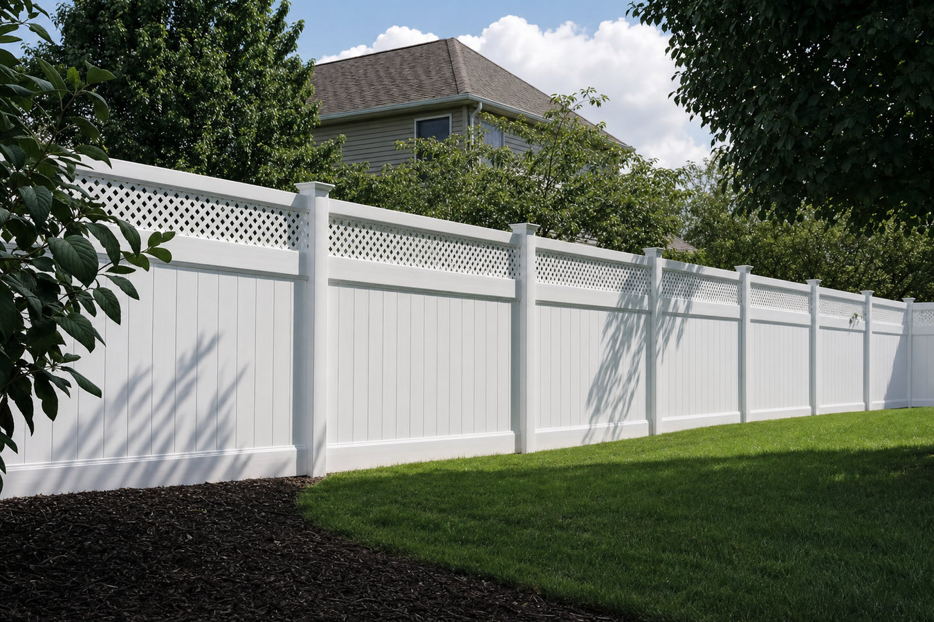 Vinyl fence installation