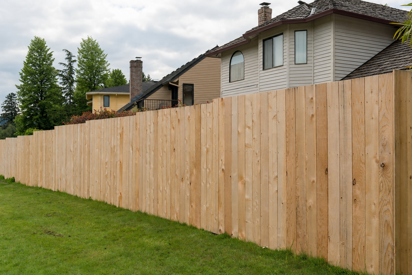Wood and privacy fence installation